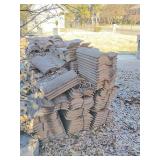 Terra Cotta Roofing Tiles, 2 pallets, approximately 500 roofing, 19 valley, 4 Y, 5 ends. Photo showing on roof is for an example only. BUYER IS RESPONSIBLE FOR REMOVAL.