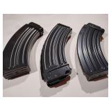 3 - VZ 58 7.62 x 39 30 Round Black Aluminum Magazine (Empty)