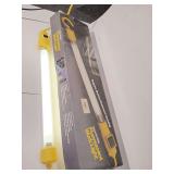 Fluorescent Work Light Cool In Use, Shatter-Resistant Housing, New in box, works. Hook allows hanging.