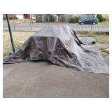 Tarp Heavy Duty, near new, brown/silver sides, approx. 19