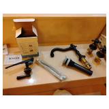 Bathroom Basin Sink Faucet, widespread, oil rubbed bronze and toilet tank lever. New in box.