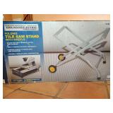 Tile Saw Stand Only Folding with Wheels, Item 69325, Chicago Electric Brand, New in box, untested