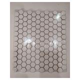 3 boxes Metro Hex Matte White Tile Sheets, 10 pcs per box
