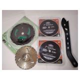 Selection Saw Blades (tile & wood) and Push Stick