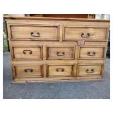 New La Fuenta Imports, K16 Rustic Pine Collection, Wide Chaparro, 8 drawer,  53" L x 34" T x 19 1/4" D, Retail $813. BUYER IS RESPONSIBLE FOR REMOVAL.