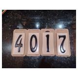 3" x 6" Decorative Tile Address Numbers 4 pieces