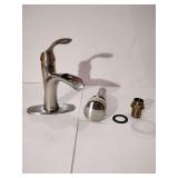 Brushed Stainless Faucet. New, untested. No name brand found.