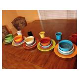 Fiesta Dinnerware, 5 - 5 piece settings.