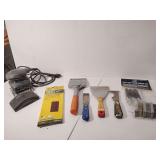 Electric Palm Sander, Hand Sander, 6 Pack Sander Sheets, 4 Scrapers/Putty Knife, 3 pc. Brush Set