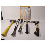 Stanley Blacksmith Hammer 25 lb , Pittsburgh 15":Flat Pry Bar, Stanley 13" Flat Pry Bar, Work Force 16 oz. Hamner, Pittsburgh 1.25 Ax, 4 pc. Nylon Pry Bar Kit