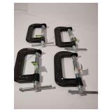 4 - 3" Industrial C-Clamps, Pittsburgh brand, new