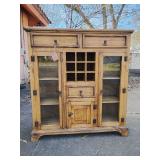 New La Fuenta Imports, K16 Rustic Pine Collection, Rivera Wall Bar, 51" T x 47 1/2" W x 15 D. Retail $1009. BUYER IS RESPONSIBLE FOR REMOVAL.