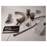 Freuer Bathtub widespread faucet, brushed stainless finish. New in box. Untested