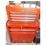 Craftsman Tool Boxes, Both boxes together 44 1/2"T x 29"W x 14 1/2"D. Includes box keys. Great set, stocked! Please see pics.