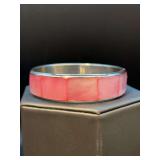 Beautiful and Colorful Pink Natural Shell Bangle