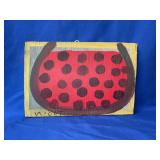 Authentic and original Mose T Folk Art Red Meat Watermelon with signature soda can tab hanger…..12” x 8”