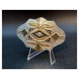 Very nice Montana Silversmiths Boundless Montana Two-Tone Buckle…..3 x 2