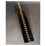 8” sterling linked circle bracelet…..5 grams