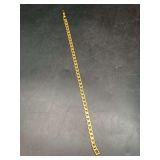 Nice looking 8” gold-tone curb chain bracelet