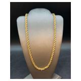 18” 14KGP Unisex Rope Chain Necklace
