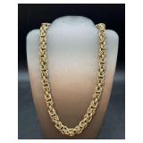 Gold-tone Byzantine chain necklace…..there are hang tags that are labeled Tiffany & Co. but THERE IS NO VERIFICATION TO INDICATE AUTHENTICITY…..heart tag is sterling