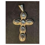 4” silverplate cross pendant