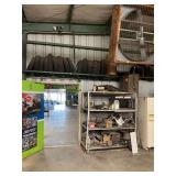 Various size tires as shown, . buyer responsible for removal. In rack over shop door.