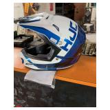 HJC Youth, large, black blue and white motorcycle helmet