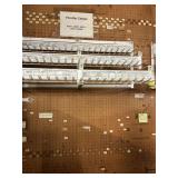 Set of three hanging display racks as shown