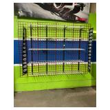 Wall display rack and shelving. 4 panels 24 x 72… white shelving is 12 x 72 (5).. buy responsible for disassembly. Phillips head screwdriver needed