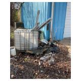 Lots of miscellaneous scrap with bin. See photos..