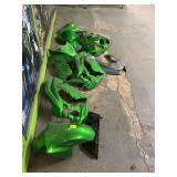 Green ninja motorcycle body plastics