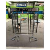 Scott display rack￼. 52x15.5x66. The 2 side pieces rotate