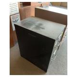 Black two drawer file cabinet no key 15 x 26 x 22