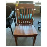Antique wood office chair