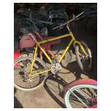 Yellow James 18 speed cross country bike