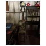 Delta Heavy duty half horsepower drill press. With stand 66 inches tall.