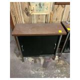Black metal two door cabinet 30 x 29 x 12