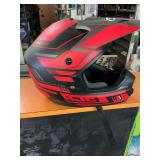 HJC medium, red and black helmet