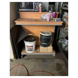 Rolling shelf used as a shop coffee bar. ￼ 41 x 47 x 32.