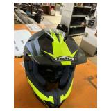 Youth medium, HJC helmet, fluorescent green and black