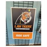 Law Tigers motorcycle hanging display 31 1/2 x 46 1/2