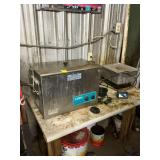 Crest ultrasonic cleaner, table and contents included