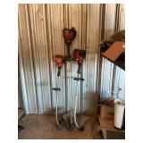 Group of three weed eaters. All pull freely, should crank.