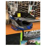 Bolt blue, black and grey helmet.used..