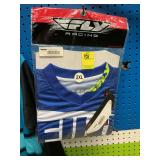 Fly racing shirt, blue white and teal