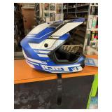 HJC Size medium, black blue and white helmet