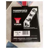 Yuasa Powersports battery, size as shown