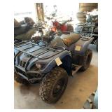 Blue Yamaha four wheeler, non-running. Yamaha 300 grizzly.