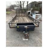 16‘ x 76“ trailer with 3 foot tongue. Double axle. see photos.